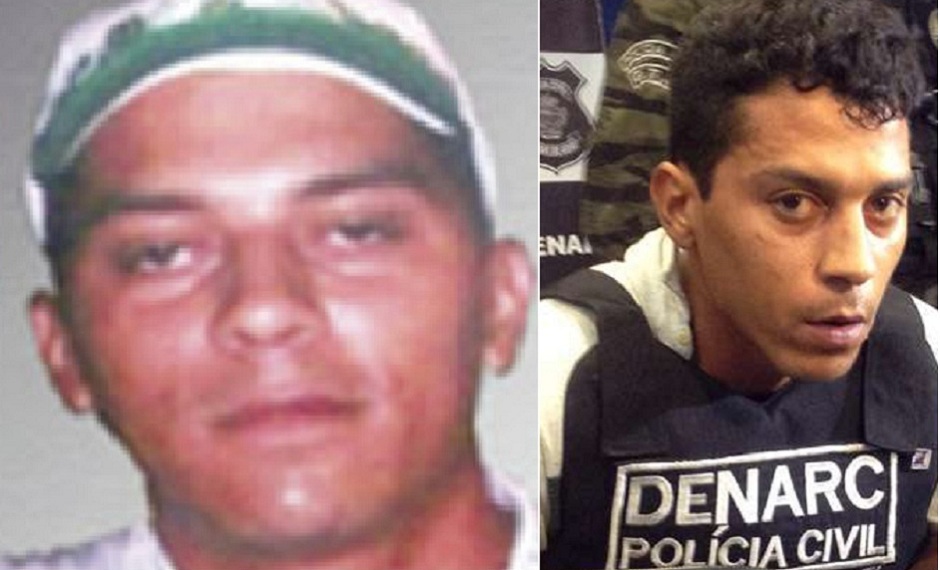 Iterley Martins, traficante que teria feito cirurgias para alterar a aparência, preso em 2017 (Fotos: reprodução / Polícia Civil)