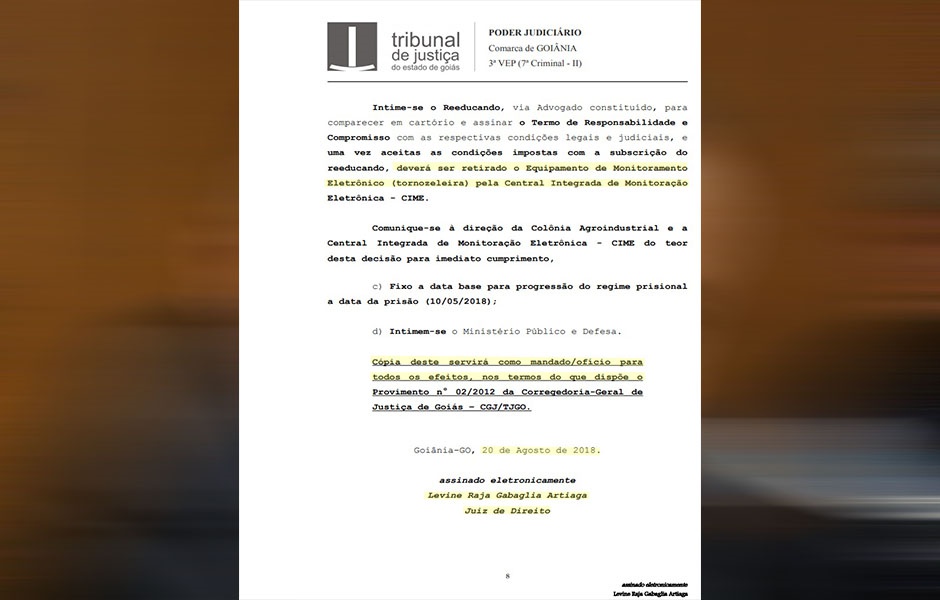 Justiça decide que Carlinhos Cachoeira pode retirar tornozeleira eletrônica e transitar em todo território brasileiro (Foto: Reprodução / Mais Goiás)