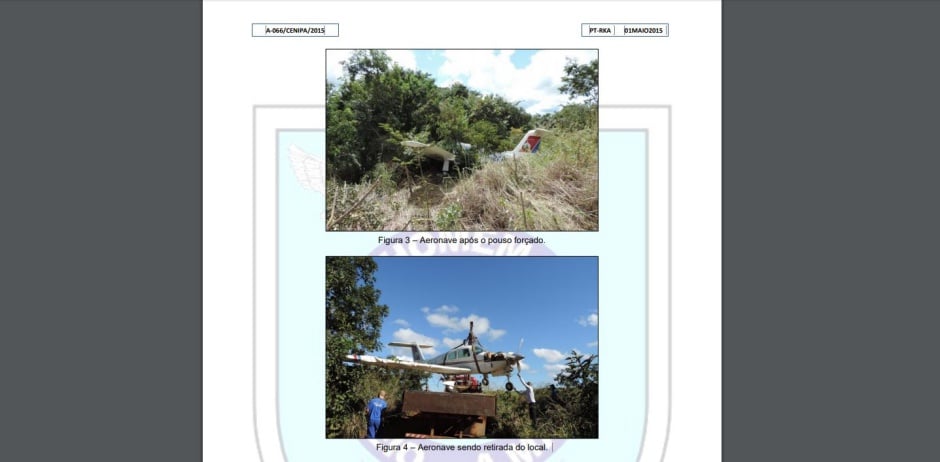 Não é primeiro acidente com avião que caiu em São João D'Aliança (Reprodução / Cenipa)