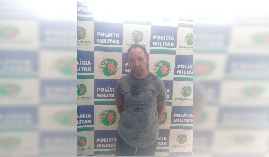 Parsilon Lopes dos Santos, de 45 anos, preso pela Polícia Militar, suspeito em morte de motorista de aplicativo (Foto: PM-GO)