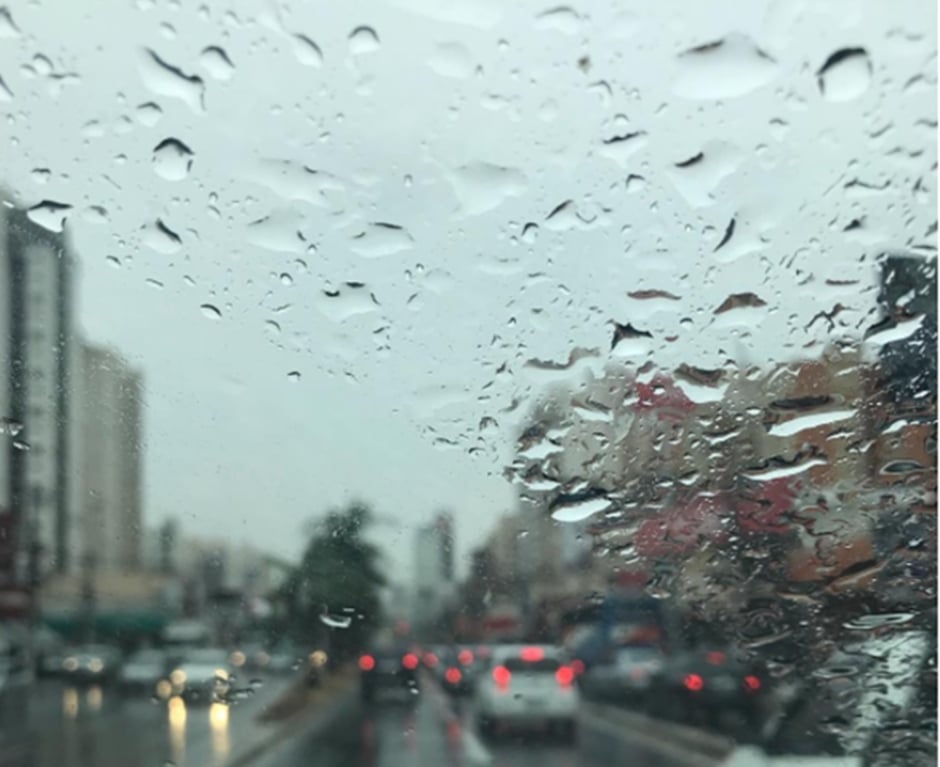 Chuva em Goiânia (Foto: Reprodução/Mais Goiás)