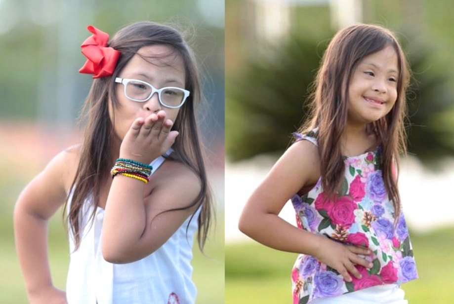 O fato de ter síndrome de down não impede Yammane Vytória de ser bailarina e modelo. A mãe diz que a síndrome "é apenas um acessório" (Fotos: Arquivo Pessoal)