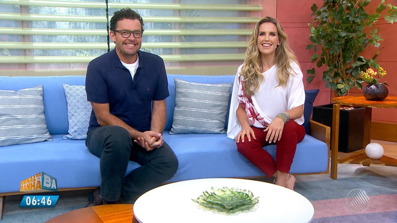 Programa Bem Estar com antigos apresentadores, Mariana Ferrão e Fernando Rocha