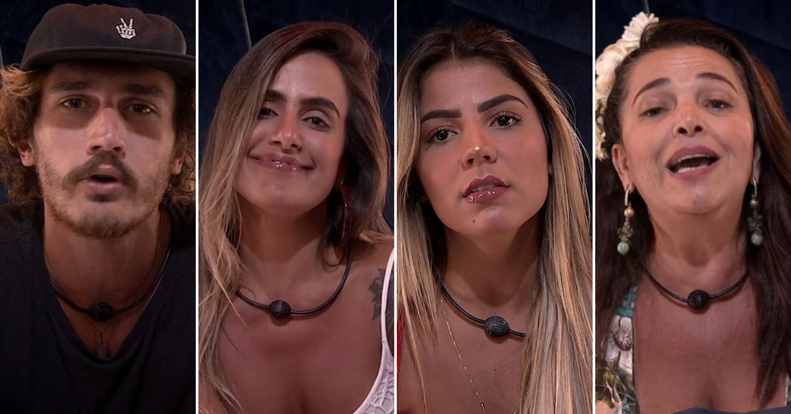Alan, Carolina, Hariany e Tereza: o Paredão quádruplo do BBB19 (Foto: TV Globo)