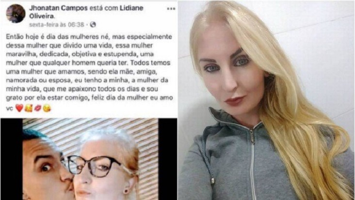 Publicação de Jhonatan no Dia Internacional da Mulher. A declaração foi feita praticamente no dia anterior ao feminicídio (Foto: Reprodução/Facebook)