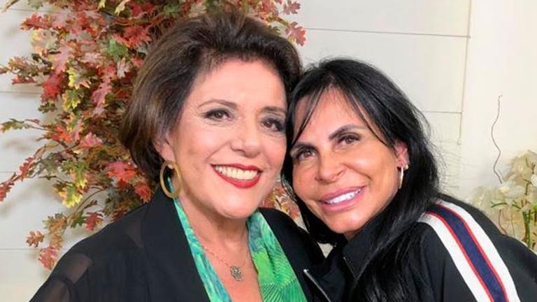 Gretchen e a jornalista Leda Nagle