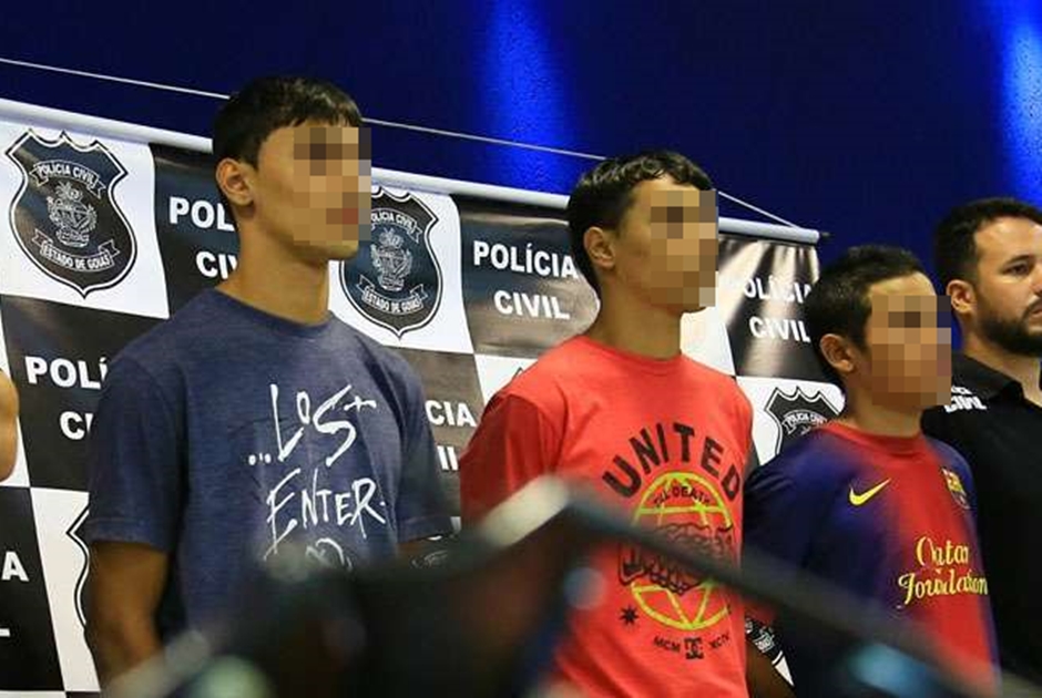 Murillo Eduardo Conceição dos Santos, de 24 anos; e os irmãos Bruno Dias Stival e Arthur Dias Stival, de 22 e 26 anos (Foto: Mais Goiás)