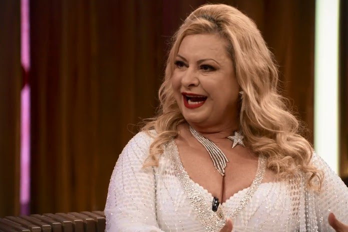 Lilian Gonçalves no programa Com está com Bial, da TV Globo