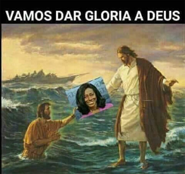 Meme com Gloria Maria, "Vamos com a Gloria de Deus"