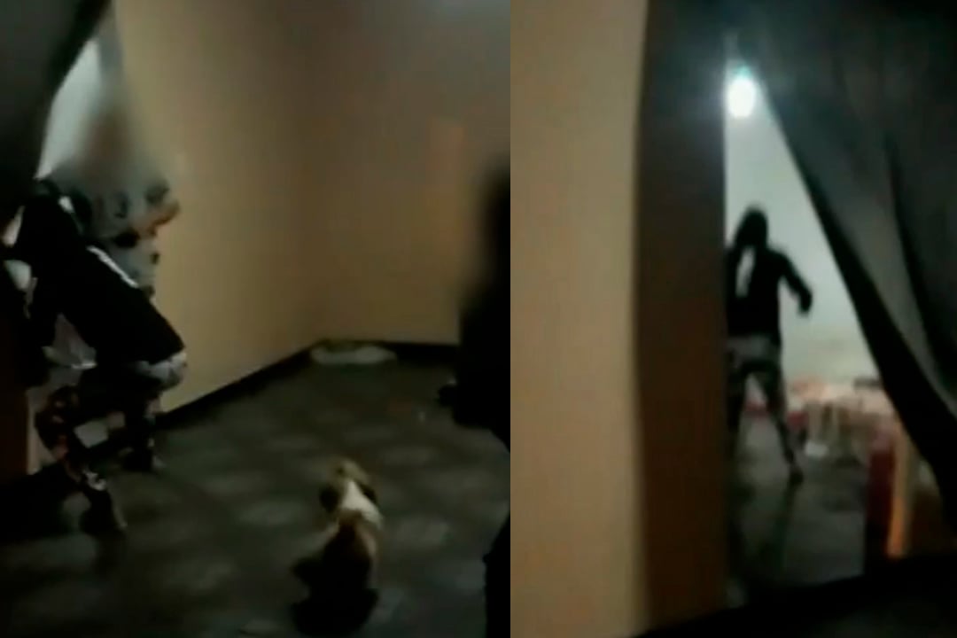 Imagens do vídeo gravado por grupo que matou jovem em Senador Canedo (Foto: Reprodução/TV Anhanguera)