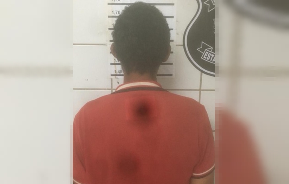 Wanderson foi preso após espancar a sogra (Foto: Divulgação / PM)