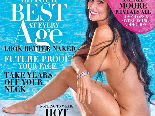 "Muito photoshop" foi o comentário dos internautas sobre os cliques da atriz Demi Moore, de 56 anos