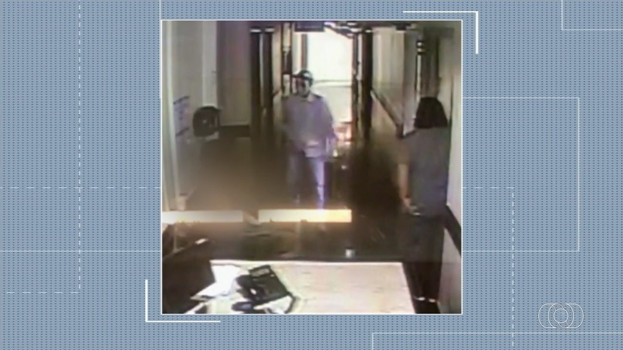 Policial militar impede roubo dentro de hospital em Goiânia (Foto: Reprodução/TV Anhanguera)