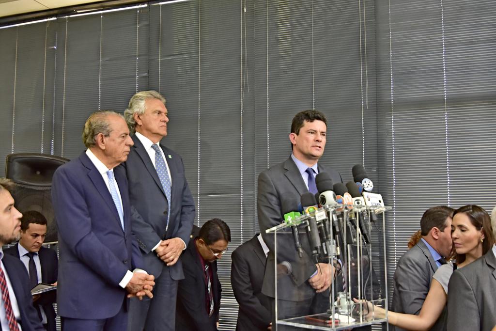 Durante visita a Goiânia na manhã desta segunda-feira (23), o ministro Sérgio Moro disse que os confrontos policiais devem ser evitados ao máximo. (Hegon Corrêa)