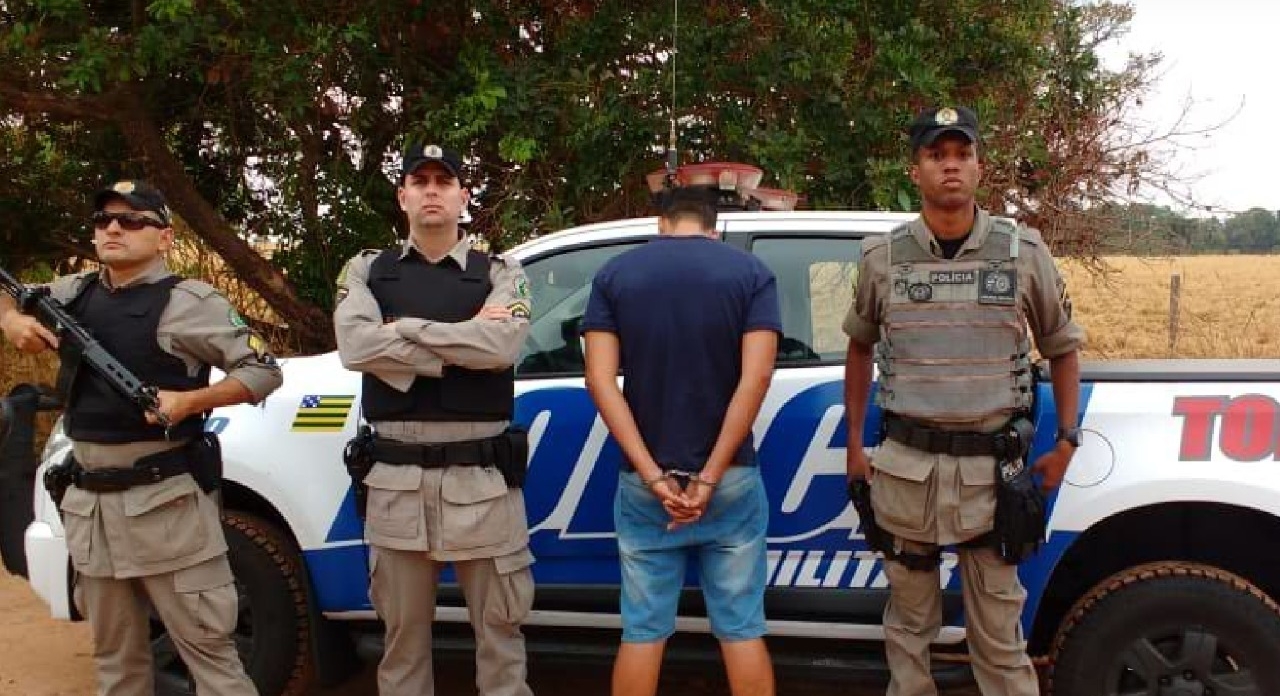 Foragido da Justiça pro furto é recapturado pela PM, em Itapuranga