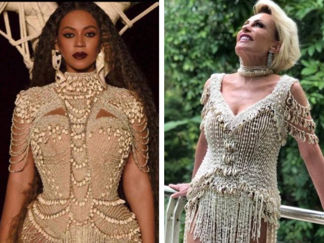Ana Maria Braga usa mesmo vestido de Beyoncé