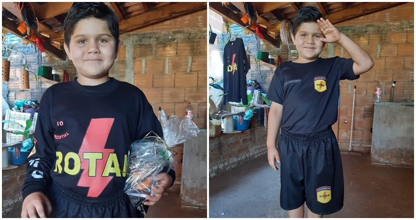 A viatura viajou 334 quilômetros, em cerca de 3 horas, para visitar o pequeno em Caçu, cidade próxima a Rio Verde.