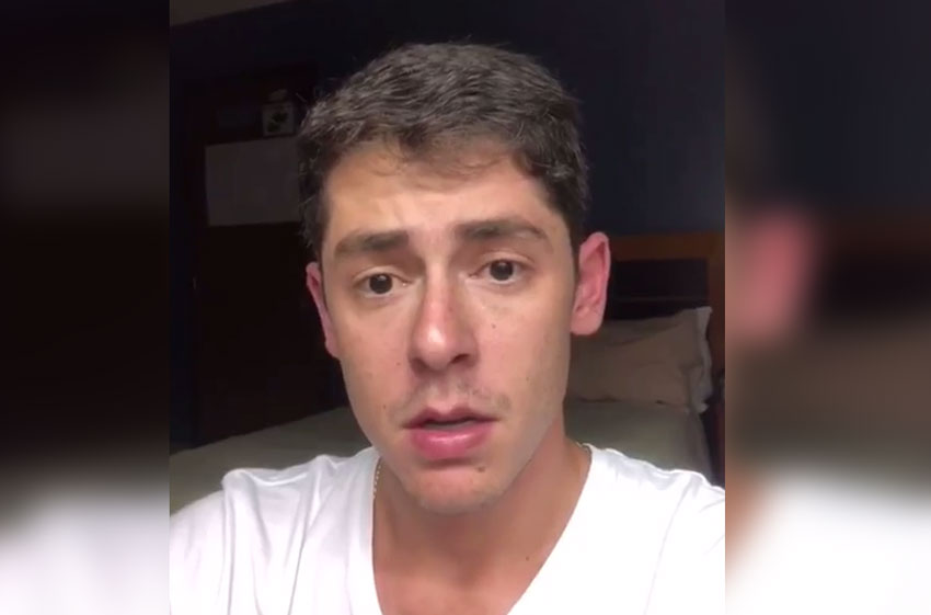 No vídeo, o jovem disse que pouco frequentou a casa do suposto traficante Leonardo Dias Mendonça e alegou não manter relacionamento íntimo com o acusado