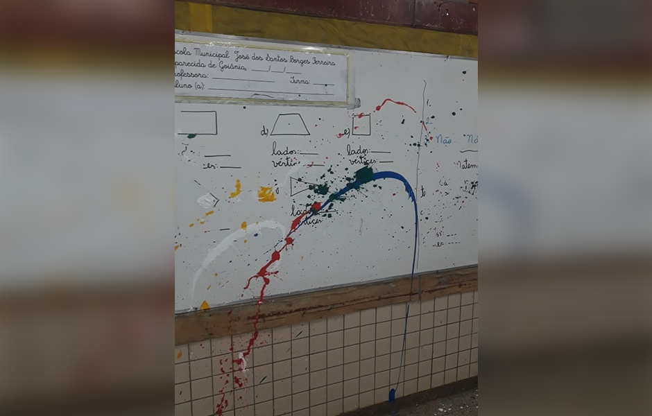 Escola é alvo de três atos de vandalismo em nove dias, em Aparecida de Goiânia