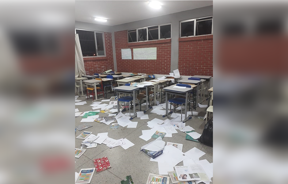 Escola é alvo de três atos de vandalismo em nove dias, em Aparecida de Goiânia