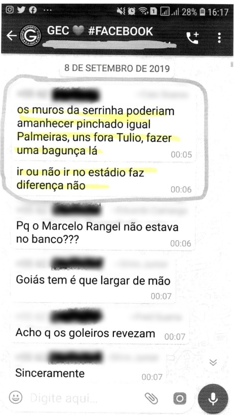 Dez torcedores do Goiás são identificados suspeitos de ameaçarem presidente e diretor do clube (Foto: Divulgação/PC)