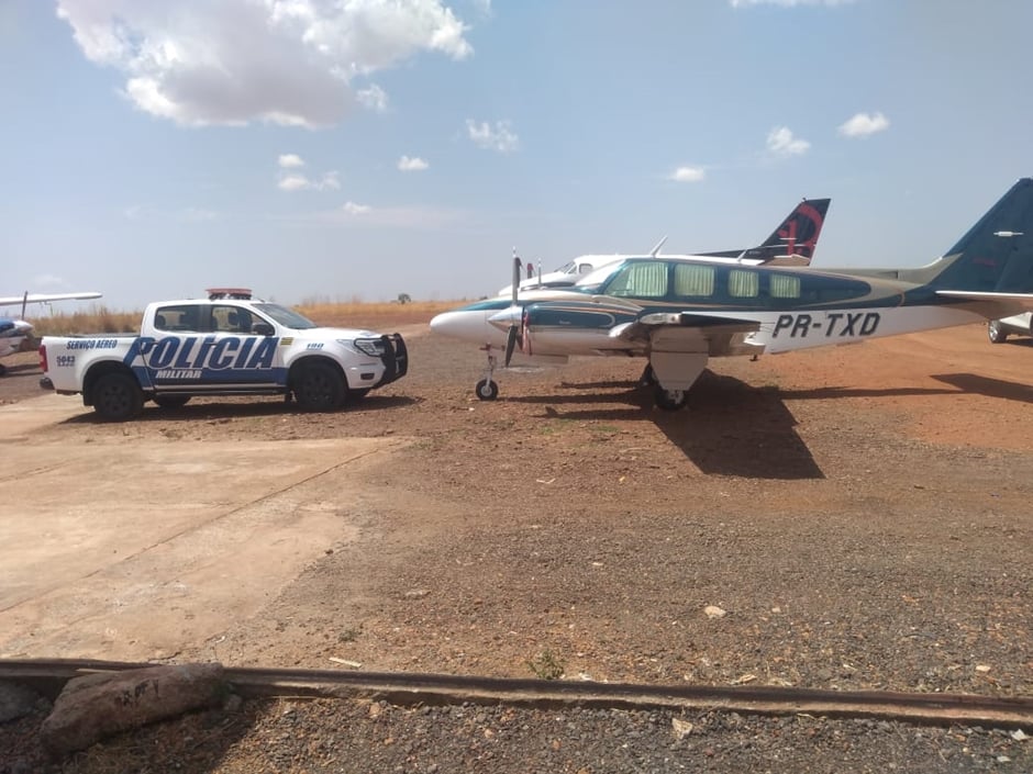 Avião usado para tráfico internacional de drogas é apreendido em Anápolis