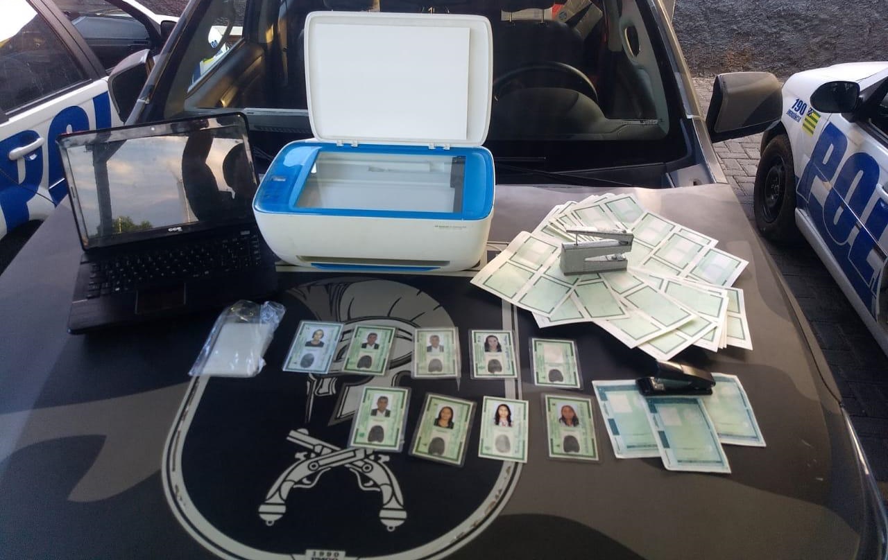 Documentos falsos apreendidos 