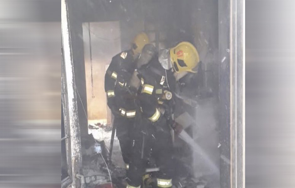 Mãe e filha ficam feridas após incêndio em residência de Luziânia (Foto: Divulgação/CBM-GO)