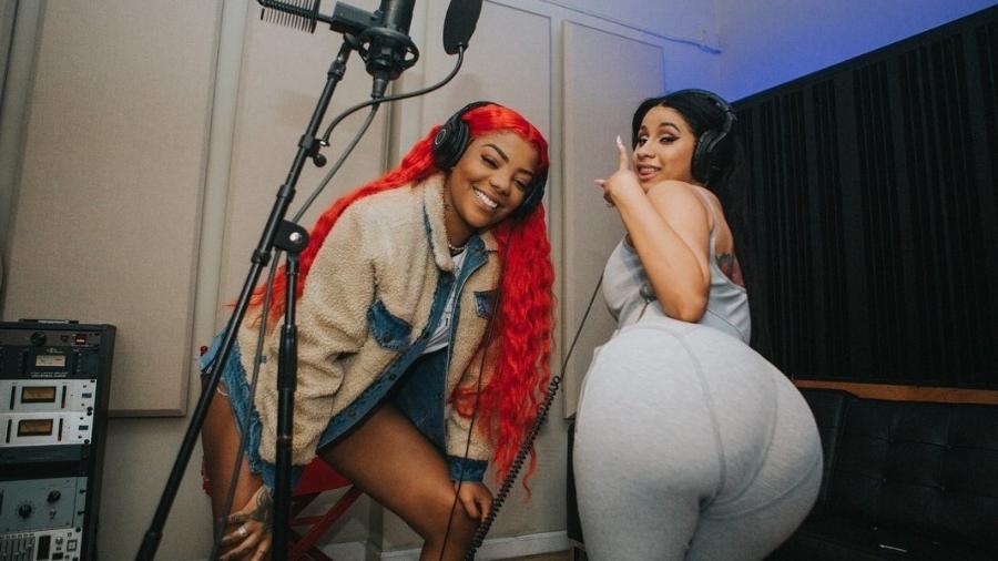 Ludmilla grava com Cardi B após polêmicas envolvendo autoria da música Onda Diferente, gravada com Anitta e Snoop Dog (Foto: Reprodução / Instagram)
