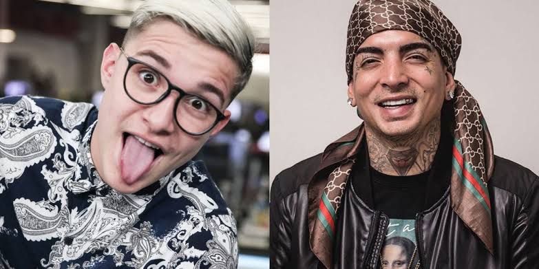 Alguns seguidores estão indo até o perfil do MC Guimê (direita) e o xingando por conta de um vídeo em que uma criança é ridicularizada na Disney.