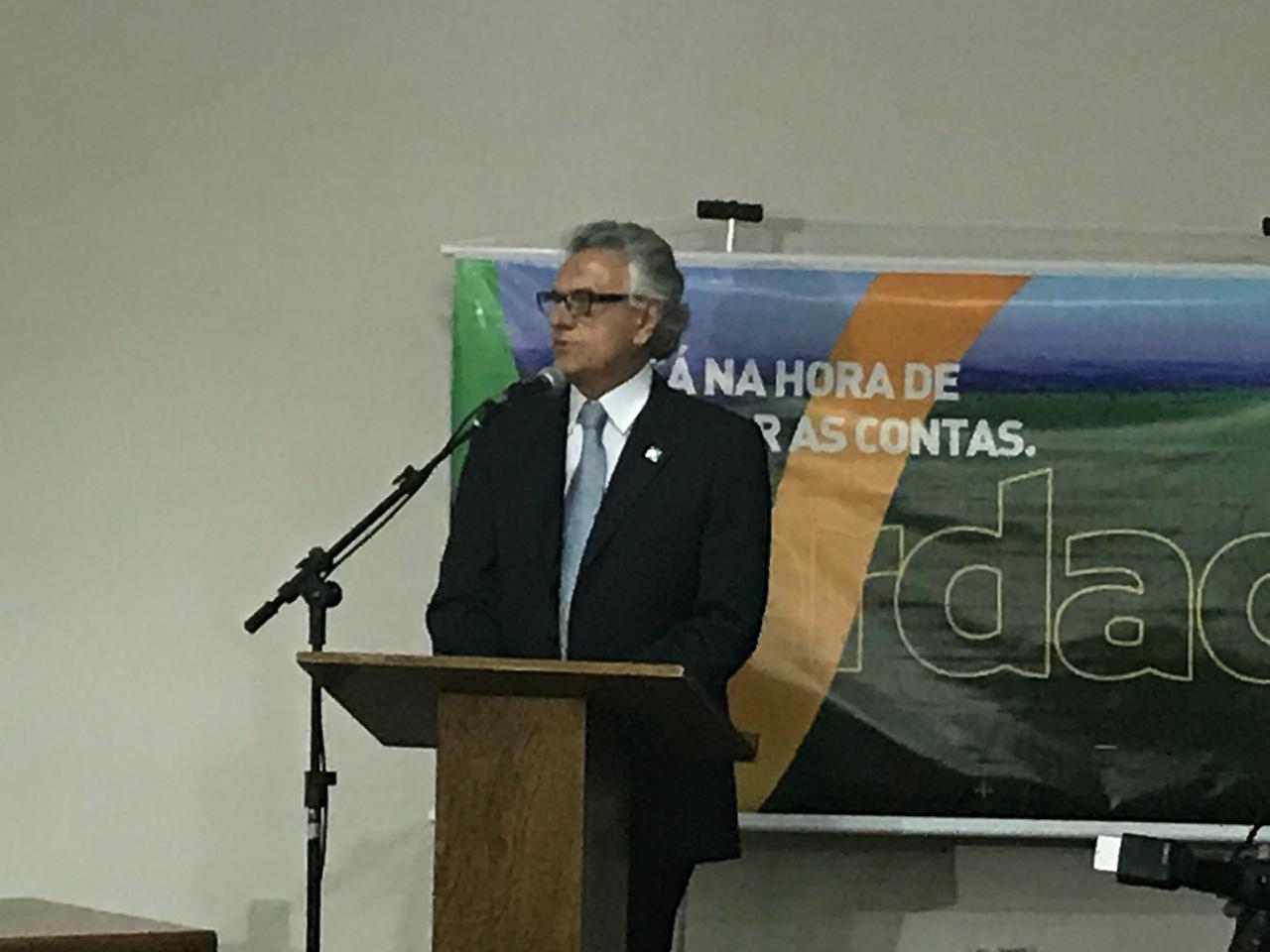 Caiado pede agilidade para ingresso no `Regime de Recuperação Fiscal