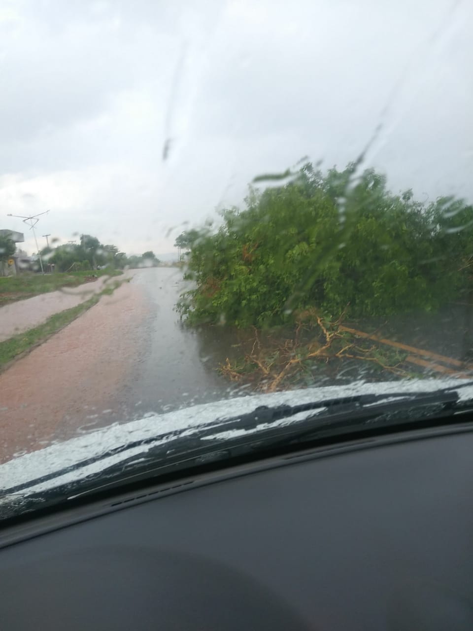 Forte chuva destelha casas e causa prejuízos a moradores de Buriti de Goiás (Foto: Leitor/Mais Goiás)