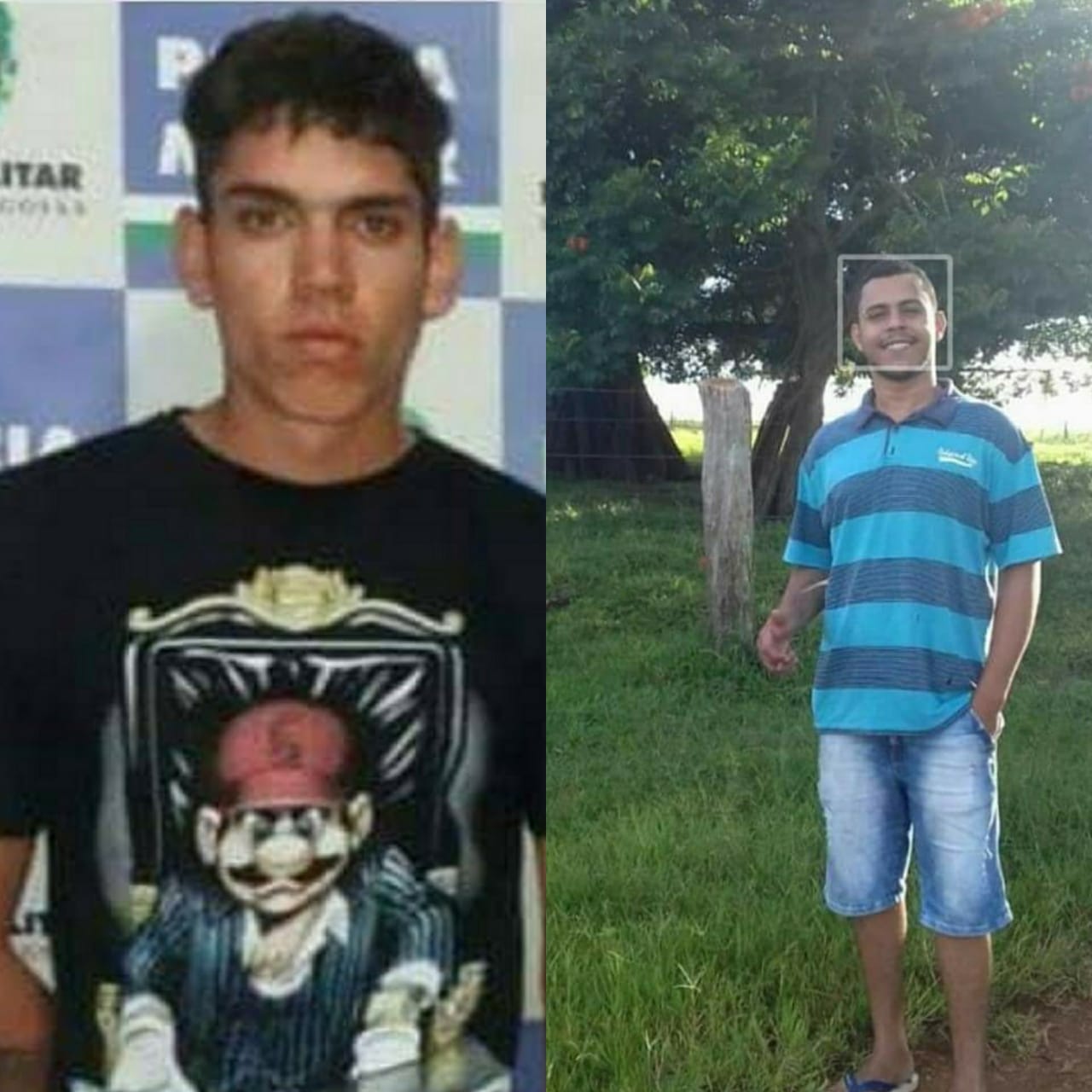 Dois homens de 21 anos morreram após confronto com a PM, em Jataí. Ariel Castro e Rodolfo de Jesus são, segundo a corporação, suspeitos de tráfico de drogas. (Foto: Reprodução)