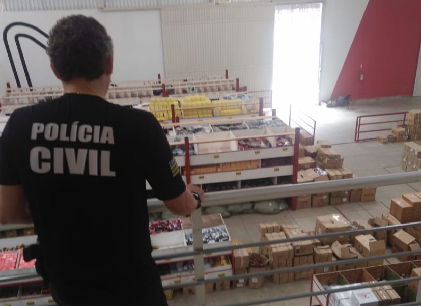 Segundo PC, operação deflagrada em Itapuranga é a maior do Brasil contra peças automotivas falsificadas (Foto: divulgação/PC)