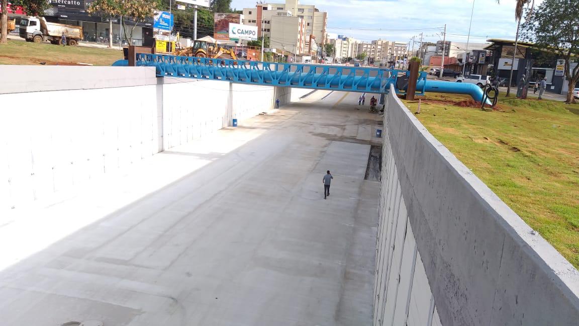 Obras do viaduto da Rua 90 são finalizadas (Foto: Prefeitura de Goiânia)