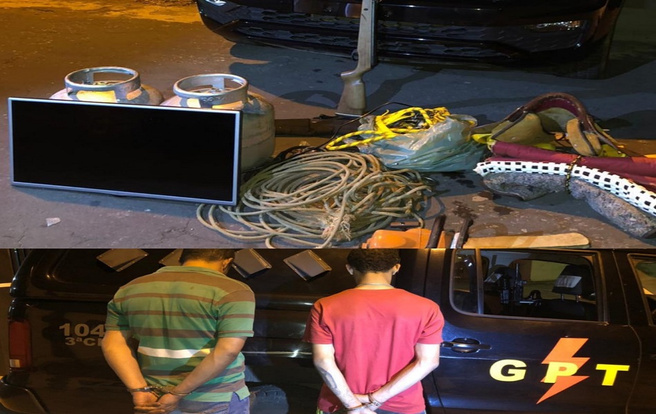 Dois são presos por roubo em fazenda na Vila Propício