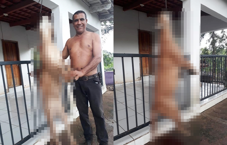 Ex-prefeito de Campinorte tem até o final do dia para comparecer à delegacia e explicar as circunstâncias da foto; ele pode responder por crime ambiental (Foto: Reprodução/Redes Sociais)