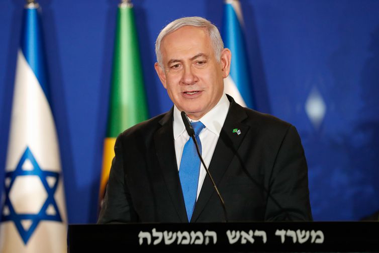 O primeiro-ministro de Israel, Benjamin Netanyahu, durante solenidade em Jerusalém (Arquivo/Alan Santos/PR)