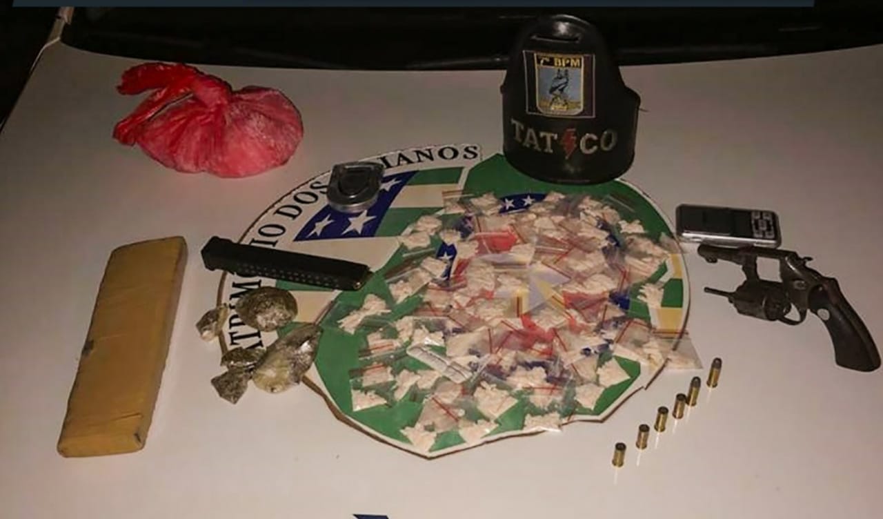 Um suspeito de integrar facção criminosa foi morto, na noite desta sexta-feira (20), após tiroteio com a Polícia Militar (PM), em Anápolis. (Foto: Divulgação/PM)