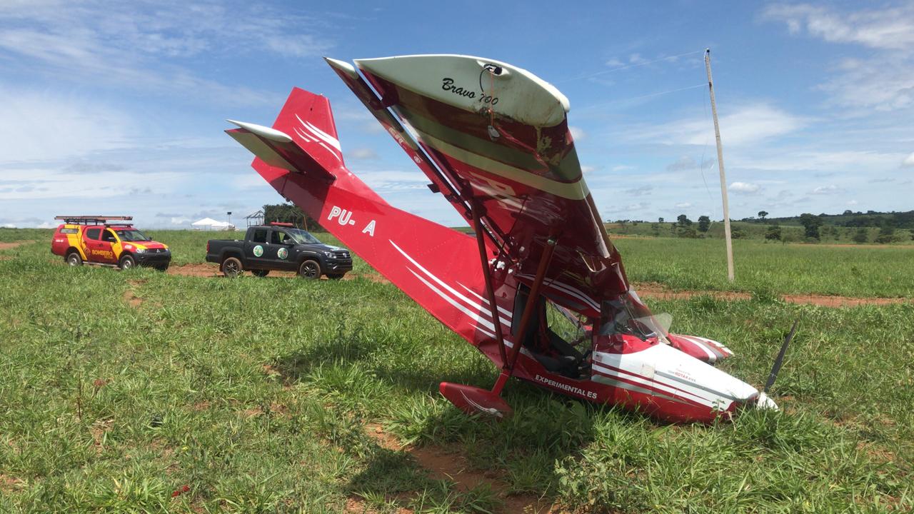 Avião com duas pessoas caí em Bonfinópolis