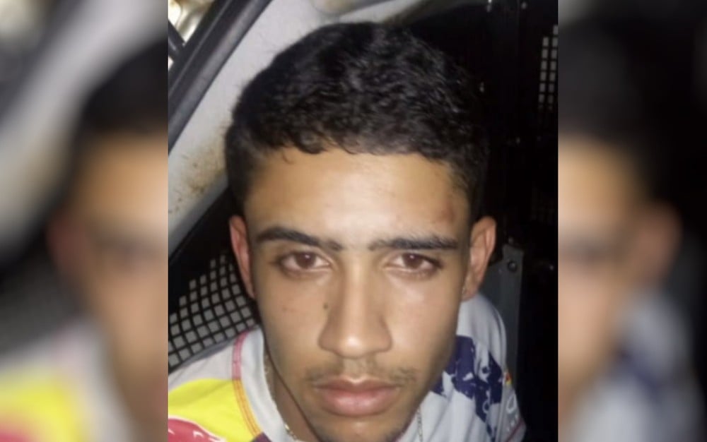 A esposa e o filho, de dois anos, do jovem baleado que pegou carona com um motorista de aplicativo para negociar drogas foram poupados pelos suspeitos. (Foto: Reprodução/TV Anhanguera)