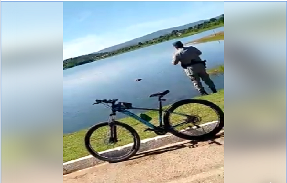 O homem é encontrado morto em lago de Minaçu