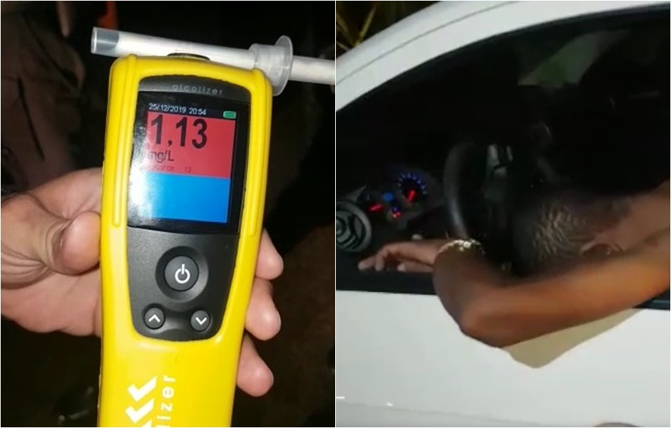 Motorista apresentava forte odor de álcool e dificuldades para se manter de pé (Foto: reprodução/PRF)