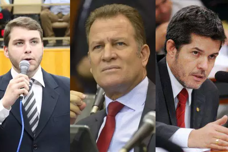 Lucas Kitão, Major Araújo e Delegado Waldir (Fotos: Divulgação)