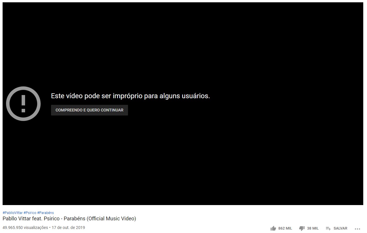 Clipe de Pabllo Vittar é censurado para menores no Youtube