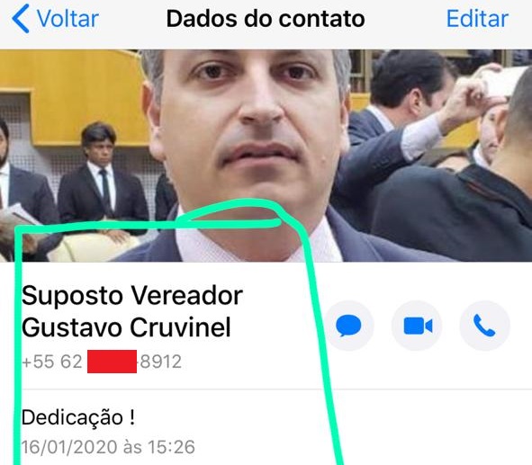 Vereador afirma ter sido vítima de crime cibernético