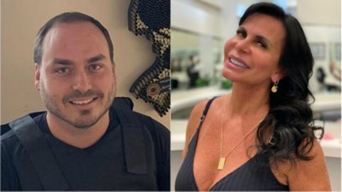 Gretchen ameaça processar Carlos Bolsonaro por publicação sobre Thammy em rede social