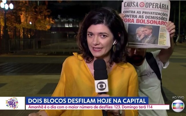 Repórter Laura Cassano (Foto: Reprodução)