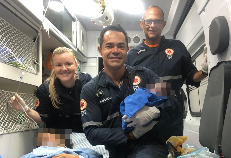 Mulher dá à luz em viatura do Samu próximo a São Luís de Montes Belos