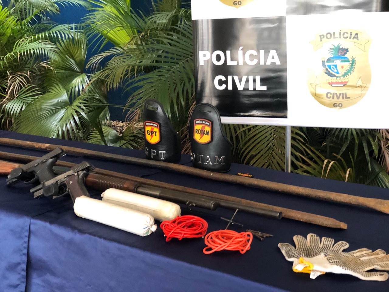 Ação que impediu explosão de banco em Buriti Alegre termina com cinco suspeitos presos e três mortos